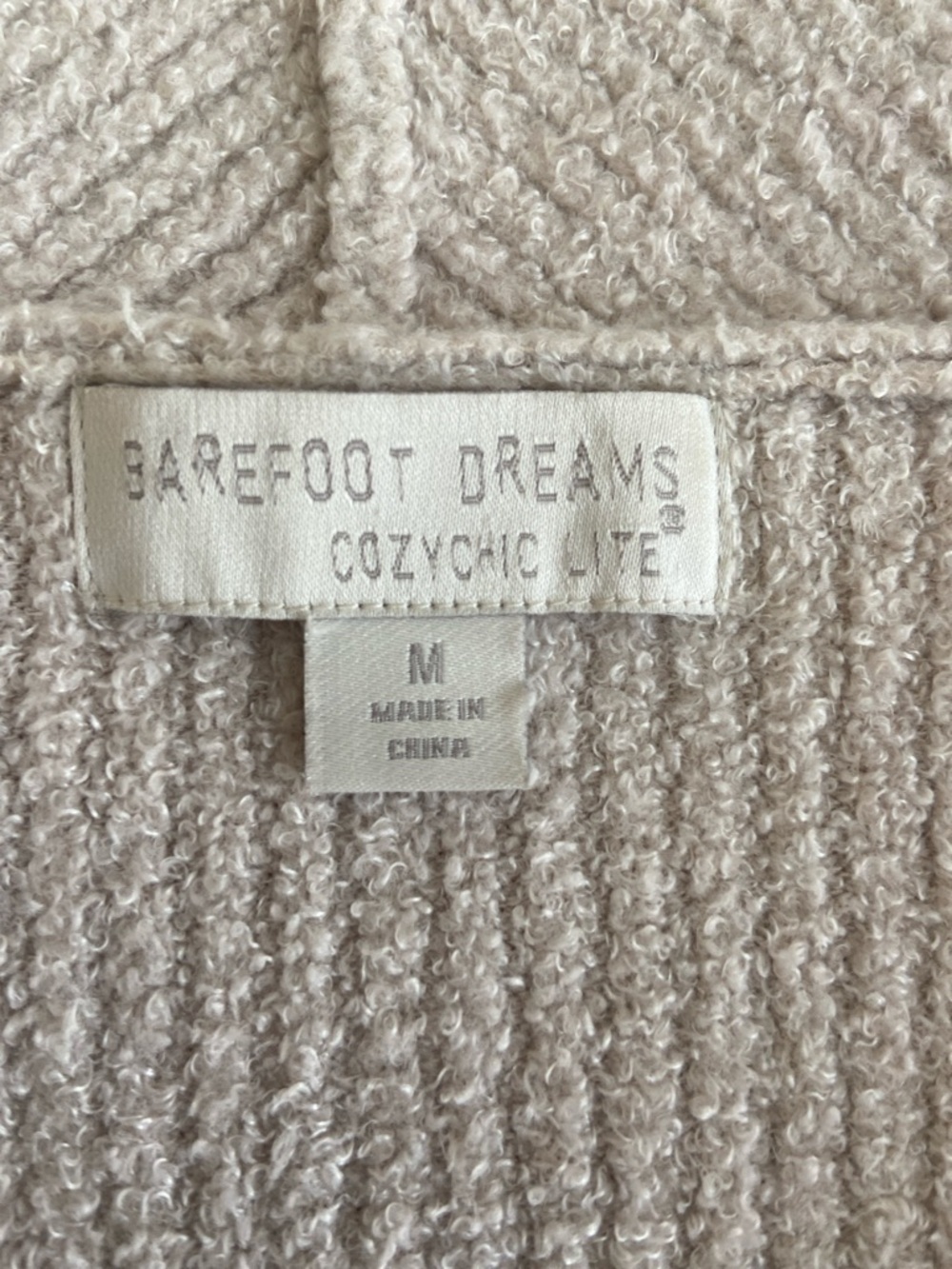Barefoot Dreams Light Beige Open-Front Belted Cardigan - Picture 2 of 3